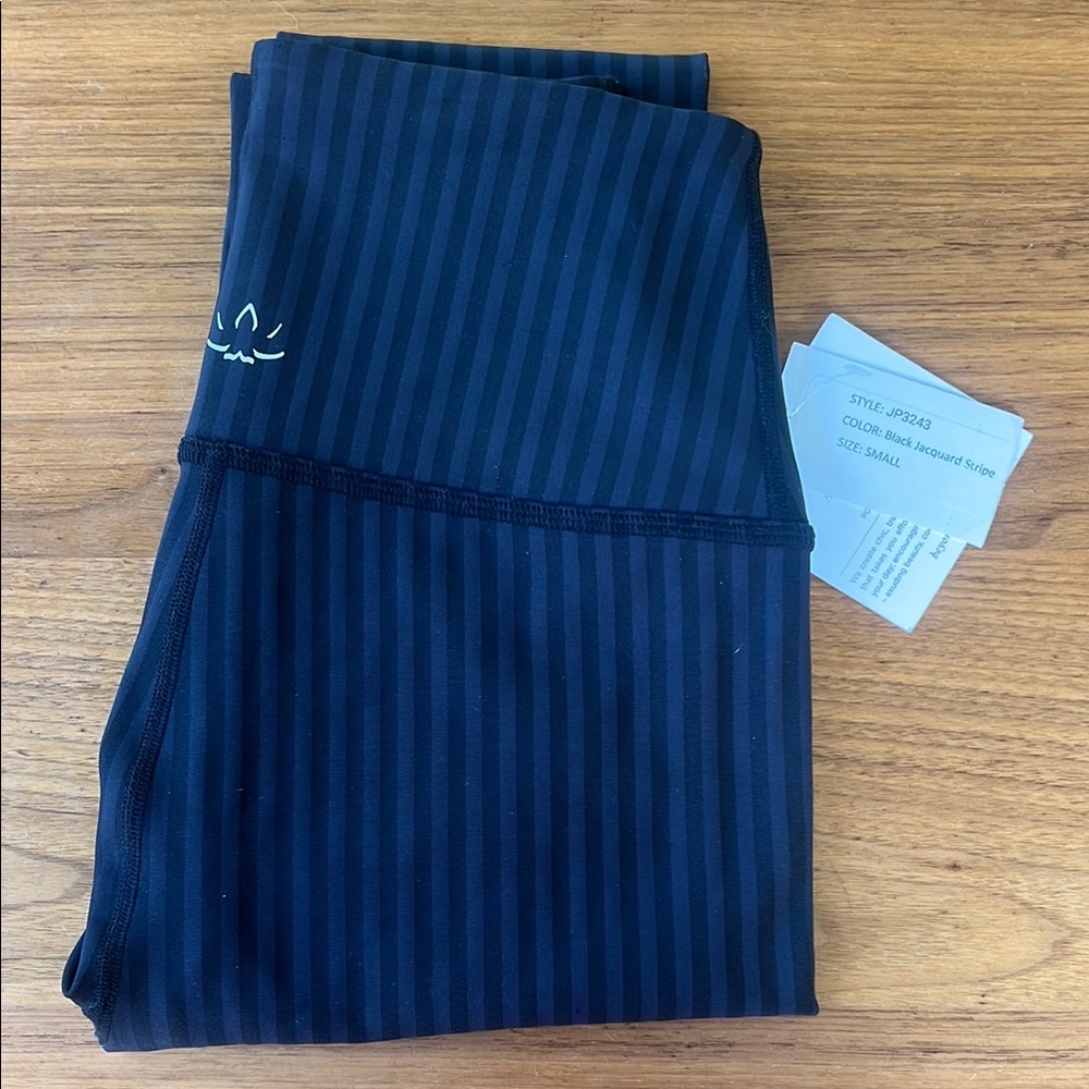 Black Striped Leggings